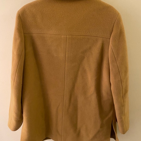 Wool and cashmere tan trench coat - Picture 2 of 3